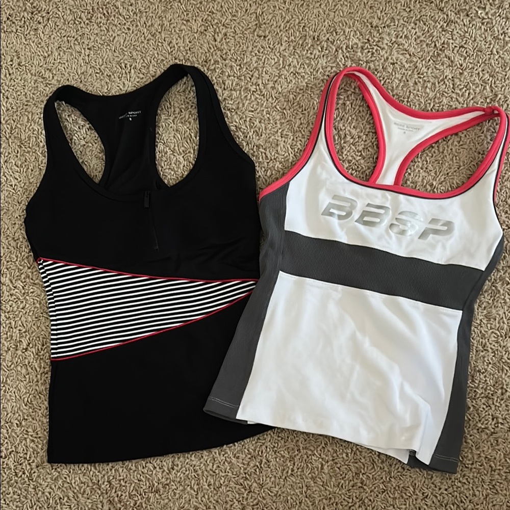 Black and White Athletic Tank Tops